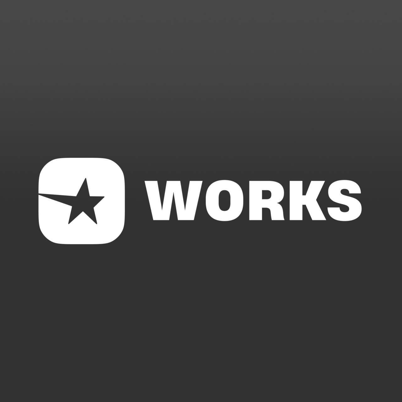 White rounded-square Magic Rust star icon beside the word Works on a charcoal background.