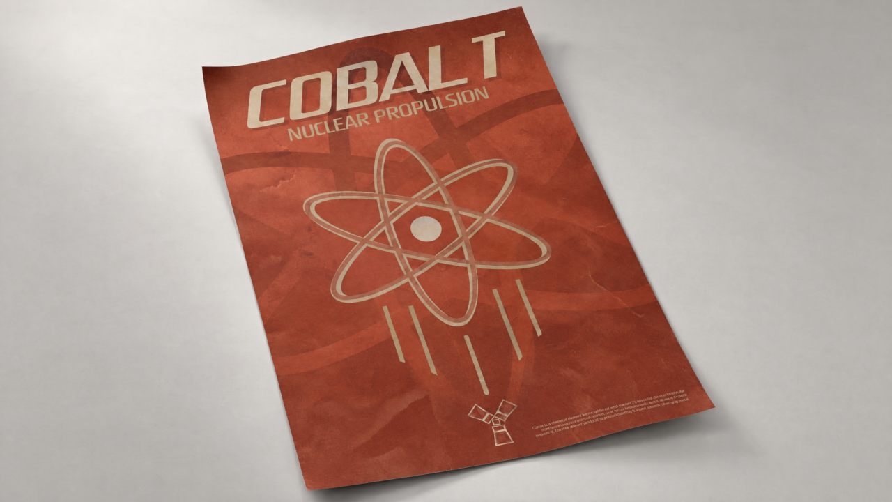 Nuclear propulsion science poster presented as a printed sheet.