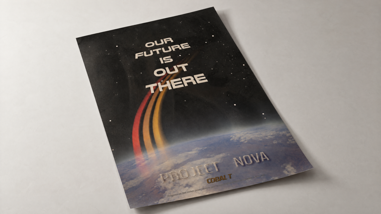 Project Nova science poster presented as a printed sheet.