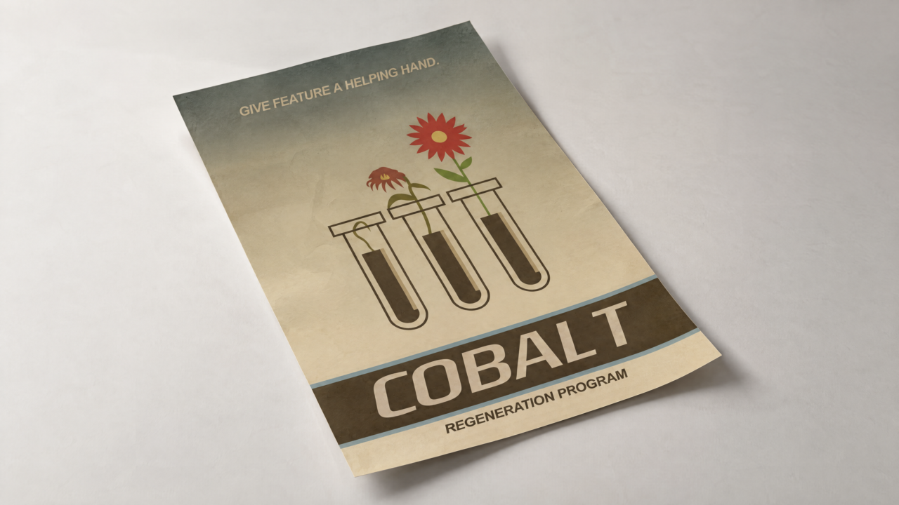 Regeneration program science poster presented as a printed sheet.
